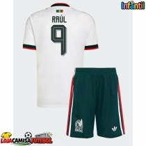 Camisa de Futebol México Raul Jimenez #9 Equipamento Secundário Infantil Mundo 2026 Manga Curta (+ Calças curtas)